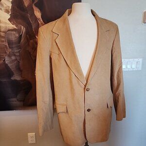 Pioneer Wear Mens 50L Western Blazer Hunting Jacket Brown Corduroy Ranch Vintage